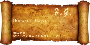 Henczel Gara névjegykártya